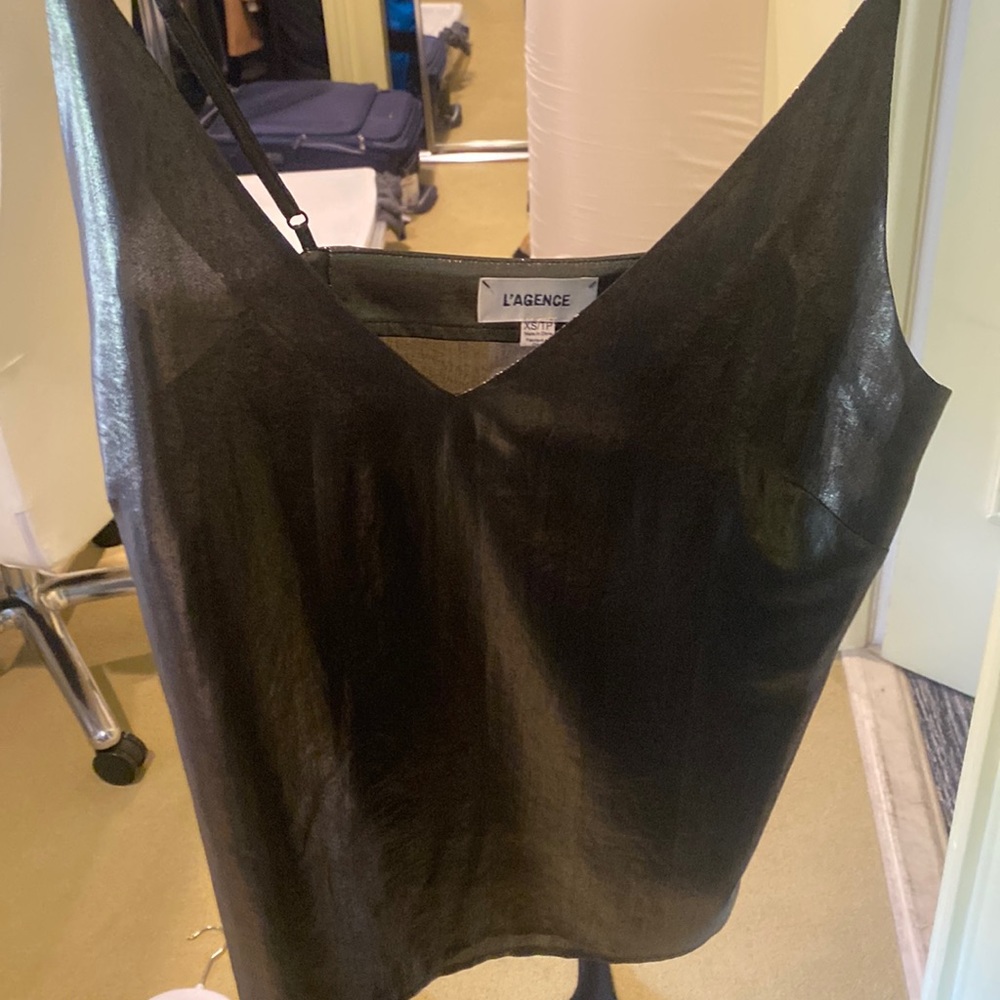 L’agence gold shimmery top